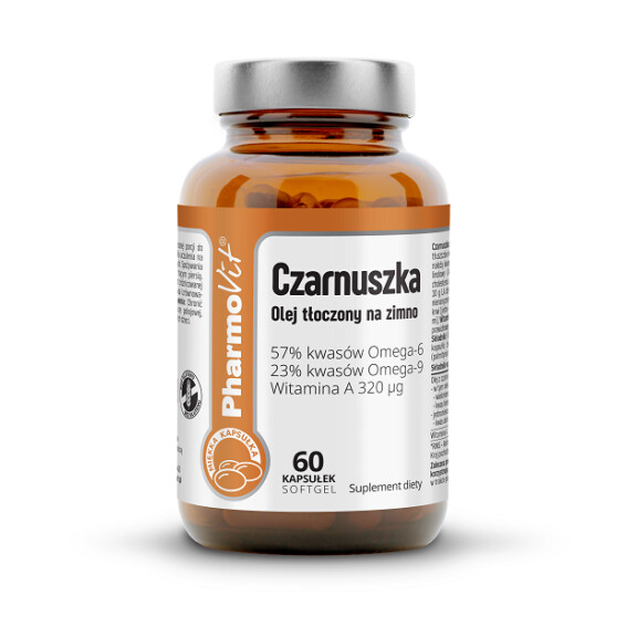 Czarnuszka 60 Kapsułek 44,16 g (Clean Label) - Pharmovit