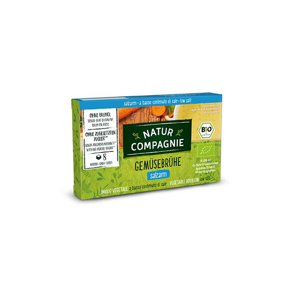 Bulion - cuburi vegetale cu conținut redus de sare BIO 68 g