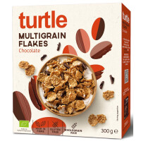 Fulgi de cereale cu fulgi de ciocolată fără gluten bio 300 g - turtle