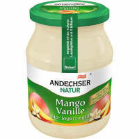 Iaurt cu mango și vanilie 3,7% grăsime. BIO 500 g