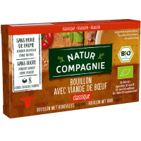 Bulion - cuburi de carne de vită fără adaos de zahăr BIO (8 x 12 g) 96 g - Natur Compagnie