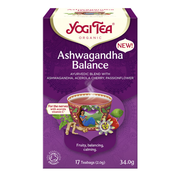 Ceai ayurvedic de echilibru cu ashwagandha (ashwagandha balance) bio (17 x 2 g) 34 g - yogi tea
