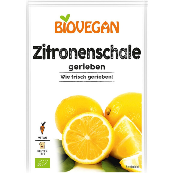 Coajă de lămâie uscată sub formă de pudră fără gluten BIO 9 g