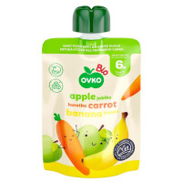 Piure de mere- morcovi-banane după 6 luni BIO 90 g