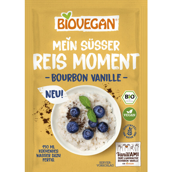 Desert instant din orez cu vanilie bourbon fără gluten bio 56 g - Biovegan