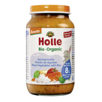 Prânz cu legume și orez de la 8 luni Demeter BIO 220 g (borcan) - Holle