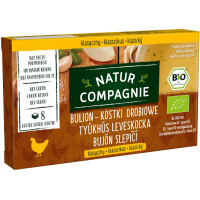 Bouillon - cuburi de pasăre fără zaharuri adăugate bio (8 x 11 g) 88 g - Natur Compagnie