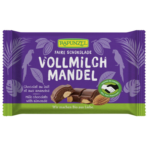 Ciocolată cu lapte cu migdale BIO 100 g