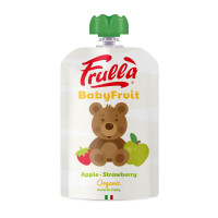 piure de mere și căpșuni fără gluten pentru copii de 6 luni BIO 100 g - Frulla