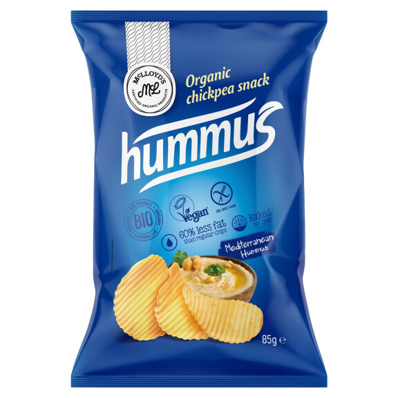 Chipsuri de năut cu aromă de humus fără gluten BIO 85 g