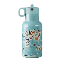 Sticlă termică cu două capace pentru copii harta animalelor 350 ml - CHIC-MIC
