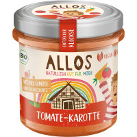 Pastă de legume fără gluten cu roșii și morcovi bio 140 g - Allos