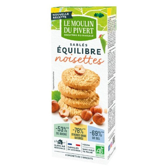 Biscuiți cu alune bio 150 g - Le Moulin du Pivert