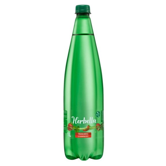 Apă minerală cu aromă de căpșuni fără zahăr 1 l - Aqua East (Herbella)