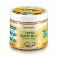 Cremă de alune cu aromă de ciocolată albă și fructe tropicale 160g - Supersonic