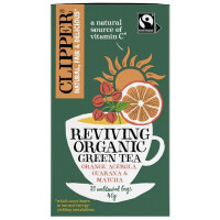 Ceai verde cu Acerola, Guarana și Matcha "Revival" Fair Trade Bio (20 x 2 g) 40 g - Clipper