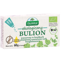 Bulion vegetal cu sare redusă fără ulei de palmier fără gluten BIO 60 g