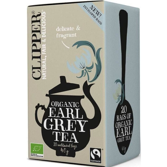 Ceai Earl Grey fair trade bio (20 x 2 g) 40 g - CLIPPER