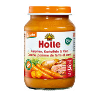 Morcov - cartof - carne de vită cină fără gluten de la 5 luni Demeter BIO 190 g (borcan) - Holle