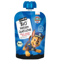 Piure de căpșuni și zmeură cu ovăz BIO 100 g Psi Patrol- Chase - PURE&FUN