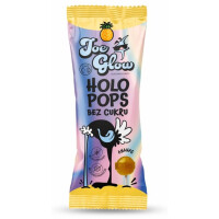 HOLOPOPS acadea cu bilă cu aromă de ananas fără zahăr 8g (VÂNZARE PENTRU PACHETE COLECTIVE)