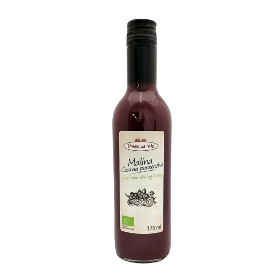 Zmeură - piure de coacăze negre suc BIO 375 ml - Prosto ze wsi