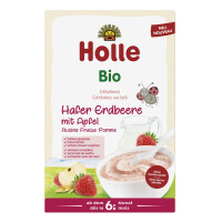 Terci de ovăz cu lapte cu căpșuni și mere fără adaos de zahăr de la 6 luni bio 250 g - Holle