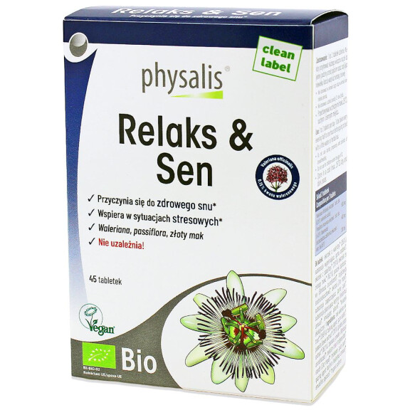 Tablete de relaxare și somn Bio 45 buc. - PHYSALIS