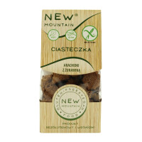 Biscuiți fără gluten cu arahide și merișoare 220g - New Mountain