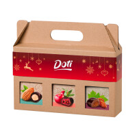 Set de Crăciun - Nuci acoperite cu ciocolată fără gluten BIO 3 tipuri 150 g - DOTI