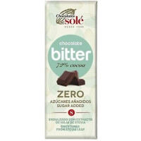 Ciocolată amară 72% cacao fără zahăr adăugat cu stevia 25 g