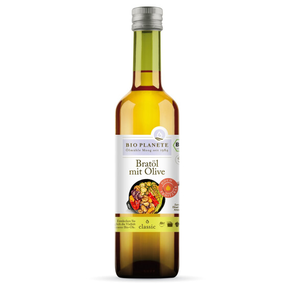 Ulei de floarea-soarelui pentru prăjit cu adaos de ulei de măsline extravirgin bio 500 ml – Bio Planete