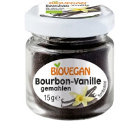Vanilie bourbon măcinată bio (în borcan de sticlă) 15 g - Biovegan