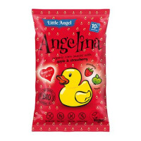 ANGELINA Chips de porumb cu căpșuni și mere, de la 10 luni, fără gluten BIO 30 g