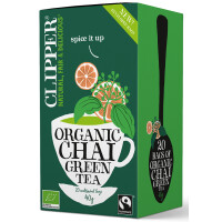 Comerț echitabil ceai verde chai cu scorțișoară și cardamom BIO (20 x 2 g) 40 g