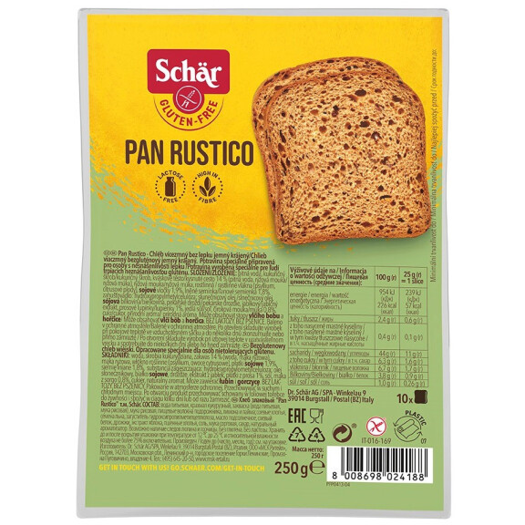 Pâine de țară fără gluten Pan Rustico 250 g