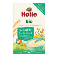 Terci de cereale integrale 3 cereale fără adaos de zaharuri fără gluten de la 6 luni BIO 250 g - Holle