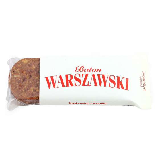Baton de căpșuni cu vanilie fără gluten 50 g - Warsaw bar