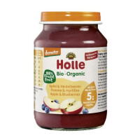 Măr fără gluten - afine de la 5 luni Demeter BIO 190 g (borcan) - Holle