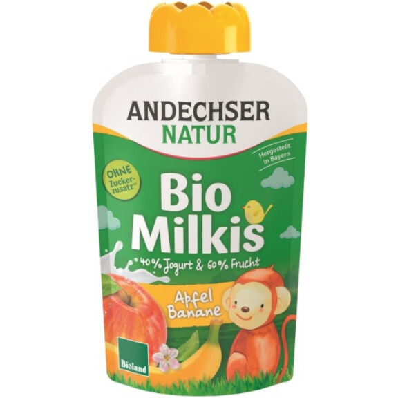 Desert cu iaurt mere-banană BIO 100 g