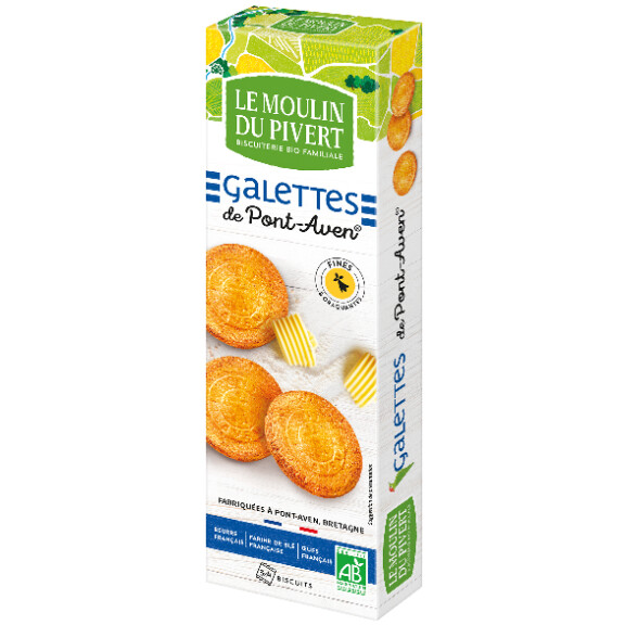 Biscuiți bretoni cu unt bio 100 g - Le Moulin du Pivert
