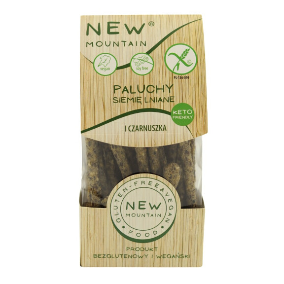Batoane cu semințe de in și nigella fără gluten 200g - New Mountain