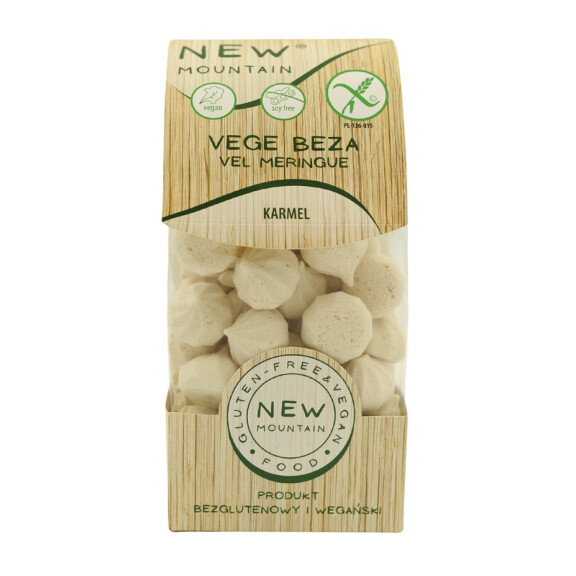 Meringi vegane fără gluten cu caramel 50g - New Mountain