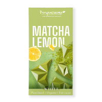 Placă de ceai matcha cu cacao - lămâie fără gluten bio 60 g - BENJAMISSIMO
