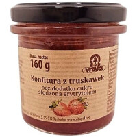 Dulceață de căpșuni fără zahăr, îndulcită cu eritritol 160 g