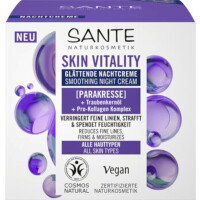 Cremă de noapte netezitoare cu paracress, ulei de semințe de struguri și complex pro-colagen eco 50 ml - SANTE