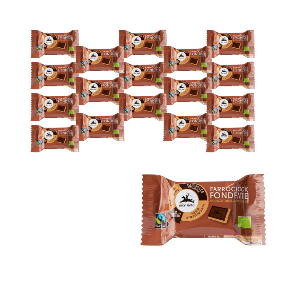 PACHET 24 x Biscuiți din spelta cu ciocolată neagră BIO echitabilă 28 g