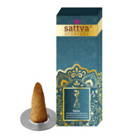 Bețișoare de tămâie indiene cu con de relaxare (10 buc) 20 g - SATTVA (Ayurveda)