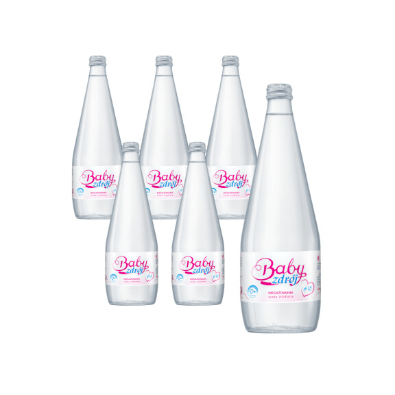 PACHET 6 x Apă de izvor necarbogazoasă 700 ml (pahar) - Baby Zdrój