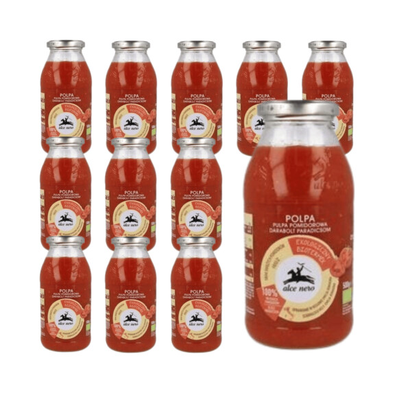 PACHET 12 x Pulpă de tomate BIO 500 g